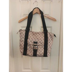 Women's Lauren Ralph Lauren Tan/Brown All Over Logo Print Tote Bag 16x12